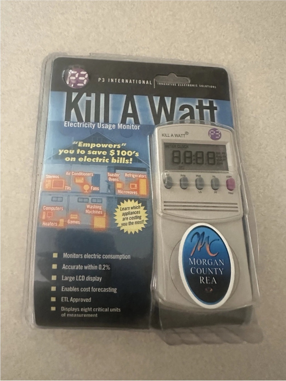 P3 International Kill-A-Watt Electricity Usage Monitor Model P4400, New SEALED